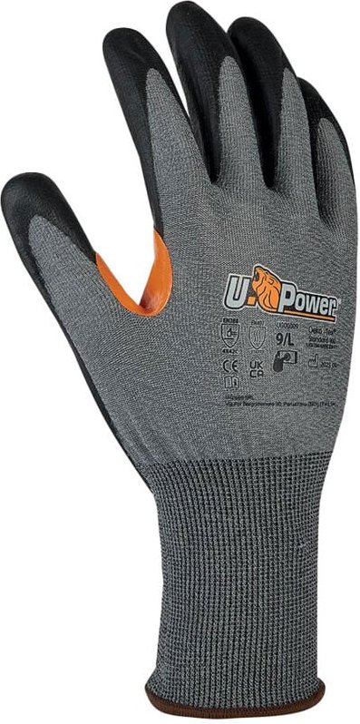 Atlas Schnittfeste HPPE-Nylon-Arbeitshandschuhe c Grau 10/XL - U-power