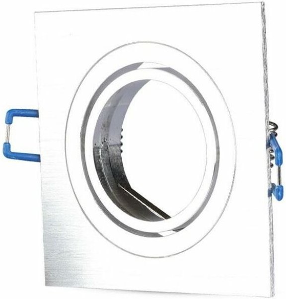 V-tac - led Einbaustrahler Fassung GU10 und GU5.3 (MR16) Aluminium gebürstet verstellbar