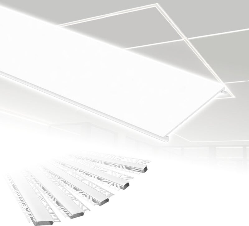 Hexim - led Trockenbauprofil 2m Aluminium Profil Unterputz Lichtleiste für LED-Streifen inkl. Abdeckung: aled 5 - 50mm L...