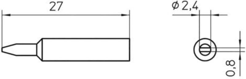Weller - xnt b Lötspitze Meißelform Spitzen-Größe 2.4 mm Inhalt 1 St.