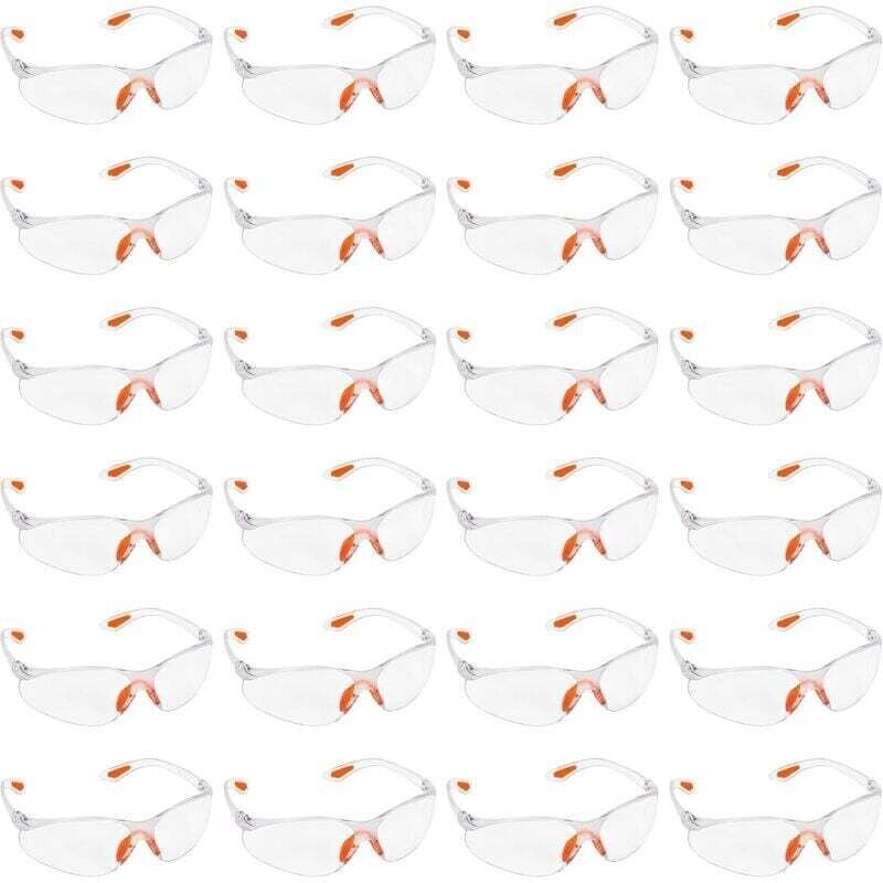 Gabrielle Set mit 24 transparenten Schutzbrillen – Schutzbrille mit Kunststoffgläsern, Nasensteg und Gummibügelspitzen f...
