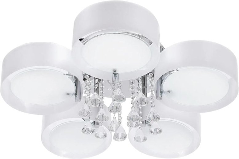 LED Kristall Deckenleuchte Deckenlampe E27 Modern Kronleuchter Beleuchtung Wohnzimmer mit Fernbedienung