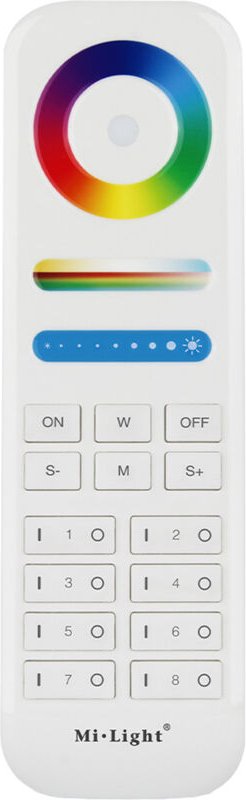 Fernbedienung RF für LED-Dimmer RGBWW 8-Zonen MiBoxer FUT089 Weiß