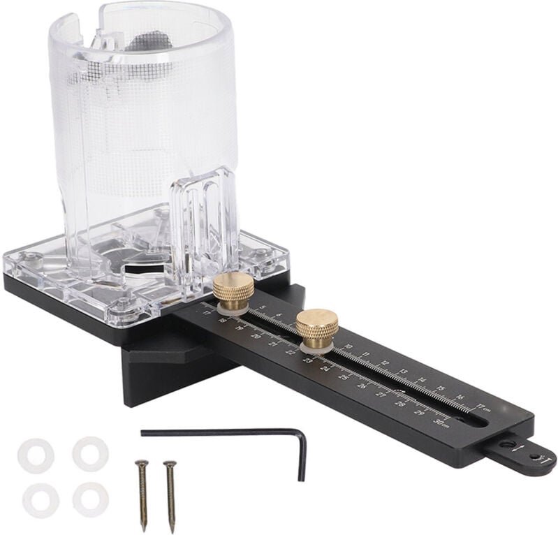 Holzschneider-Fräserbasis, cnc, 8 mm Stift, 2,5 mm Nagellöcher, Fräskreis, Schlitzen für 65 mm Durchmesser - Eosnow