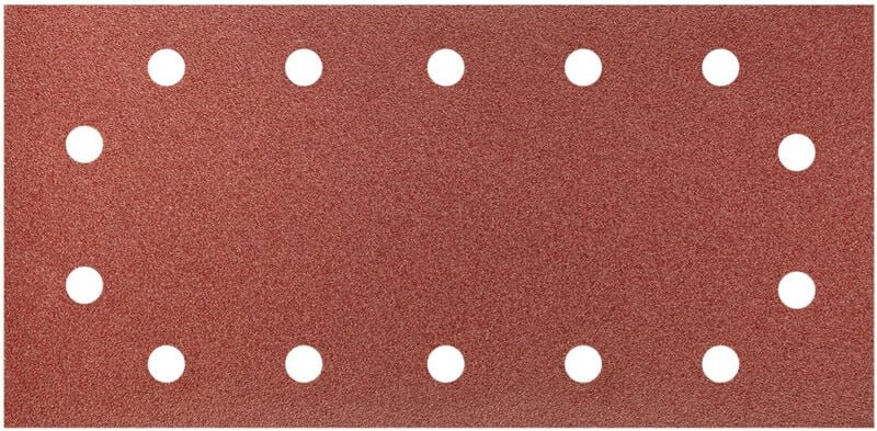 Klett-Schleifpapier 115 x 230 mm, K120, 5 Stück, mit Löchern