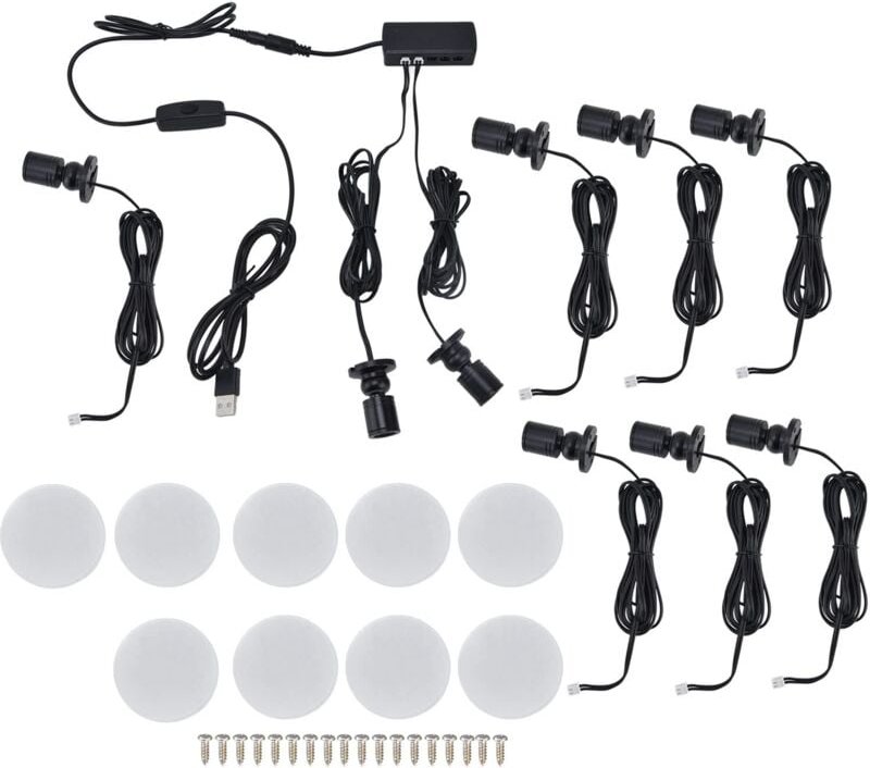 Ej.life - Vitrinenleuchte, USB-Vitrine, LED-Schrankleuchte, USB-Garderoben-Deckenleuchte, LED-Schrankleuchte, Angetriebe...