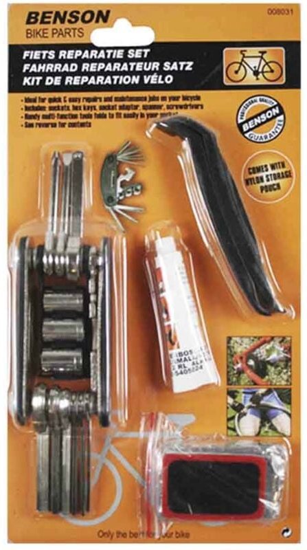 Set mit Mehrzweckwerkzeug für die Fahrradreparatur - 08040 Benson