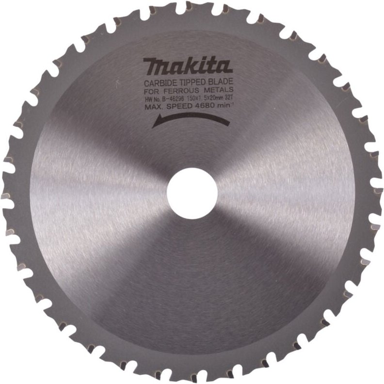 Makita B-46296 Kreissägeblatt TCT 150 x 20 mm 32 Zähne für Eisenmetalle