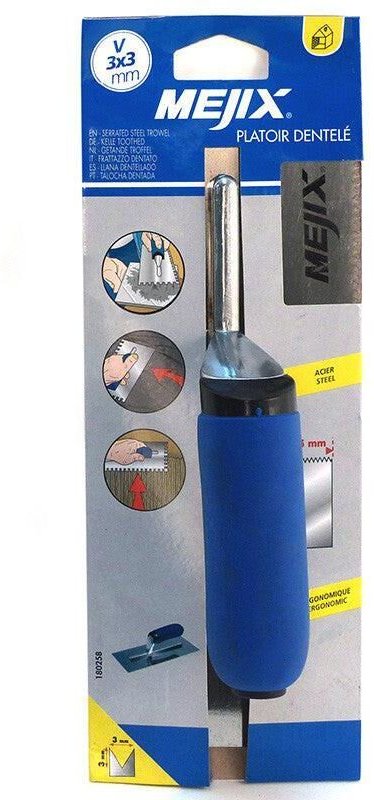 Mejix Zahnglätter aus Stahl SoftGrip 280 x 115 mm