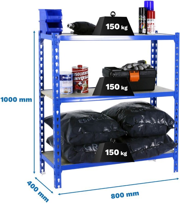 Simonrack Moderne Robuste und Design Regal in Blau