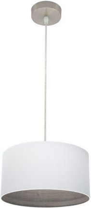 FABRILAMP Pendelleuchte Tatiana 1xe27 Nickel/weiß-mad.Grau Regx30x30 Cm