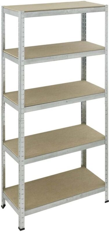 pro-bau-tec Schwerlastregal 180 x 90 x 40 cm 5 Holzböden 875 kg Schwerlastregal