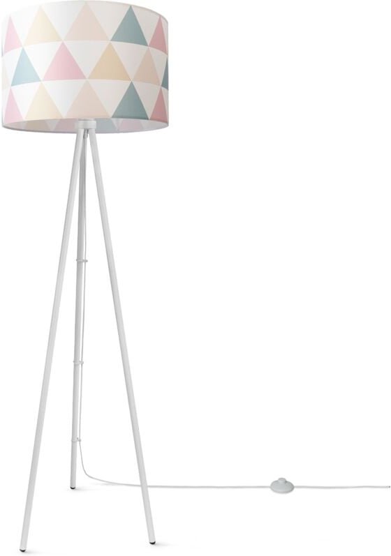 Paco Home - Stehlampe Wohnzimmer Modern E27 Leselampe Stehleuchte Stativ Retro Lampenschirm Design 2 (Ø45,5 cm), Stehleu...