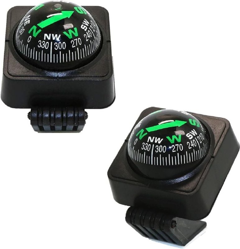 Stück hochpräziser Kompass für Auto, Boot, Kompass, Mini-Auto, tragbar, digital, Auto-Kompass, universeller selbstkleben...