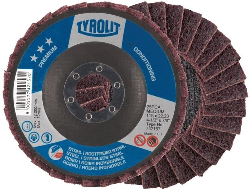 TYROLIT Tyrolit Fächerschleifscheibe Vlies SCM-A 115x22mm grob