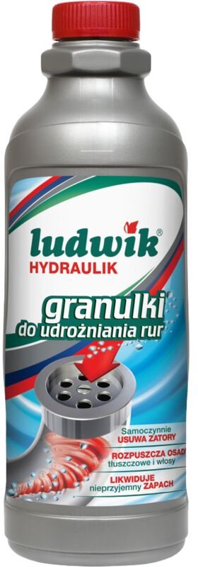 Ludwik Plumber: Abflussreiniger Granulat 850g - löst Verstopfungen, löst Fett