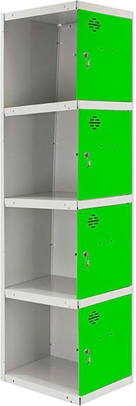 Simonrack Metallgarderobe 4 Türen Grau und Grün Robust