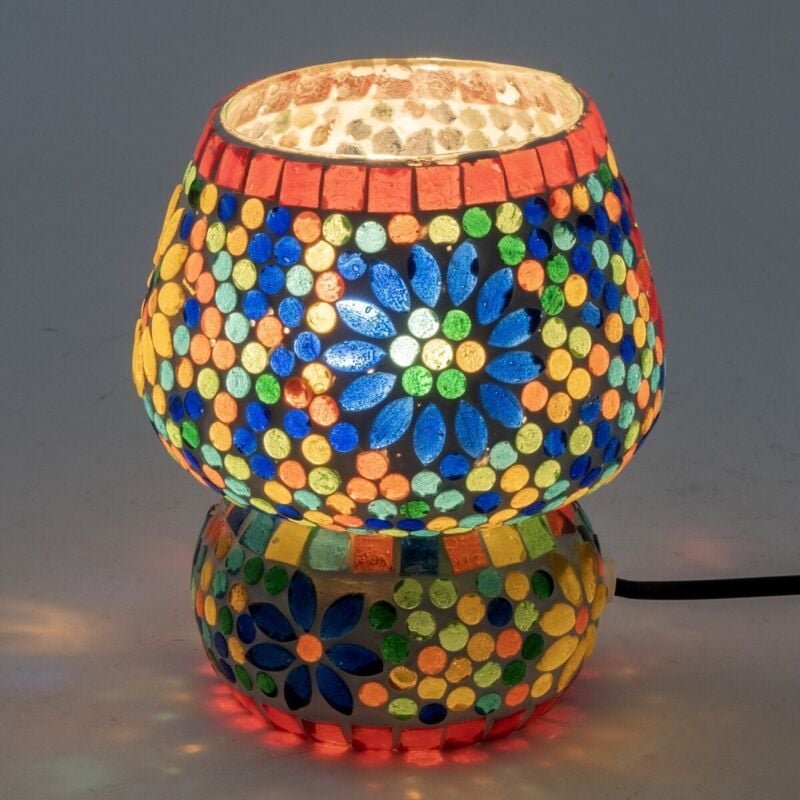 Möbel Desktop -Lampe Mosaiklampen grün 13x13x18cm 16164 - Signes Grimalt