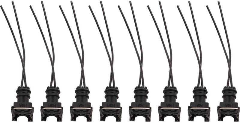 Ej.life - Kabelbaum für Kraftstoffeinspritzdüsenanschluss, 8 Stück Einspritzdüsenstecker Kabelstecker Clips Cut Splice E...
