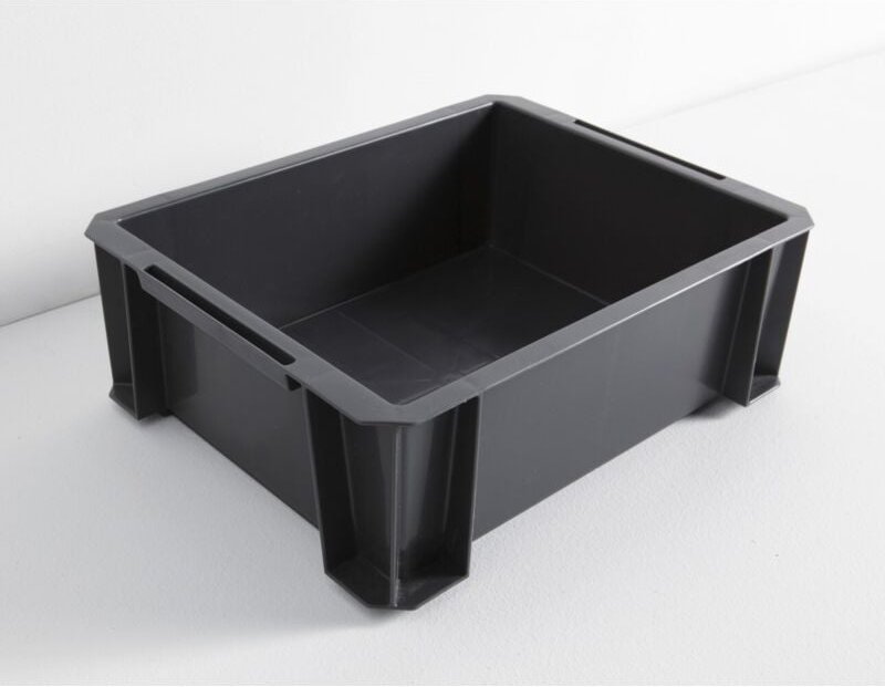 IRIS Abfalleimer aus anthrazitfarbenem Kunststoff, L.35 x T.27,5 x H.12 cm, 8 l Centrale Brico