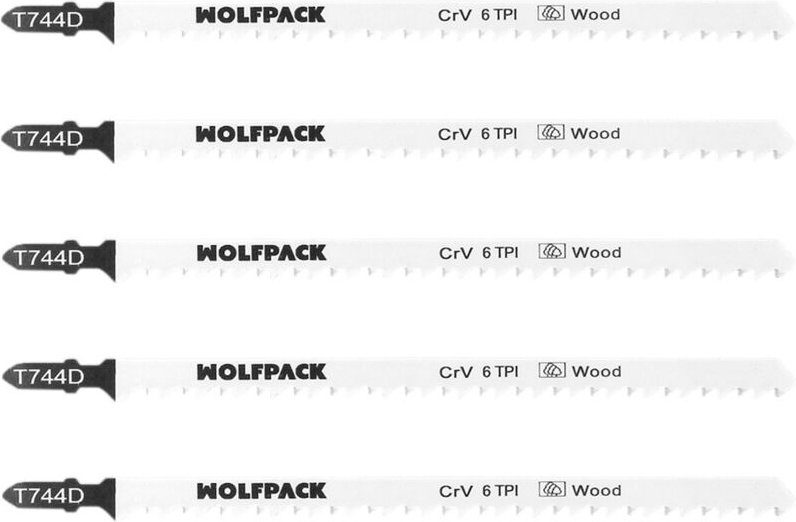 Hoja Larga Sierra Calar Para Madera Corte Grueso 5 Piezas. Hoja Cromo Vanadio 58. Vastago t Universal.