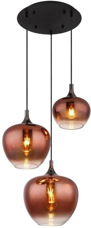 Globo - hängeleuchte - MAXY - rot - glas - Ø 48cm - E27 -