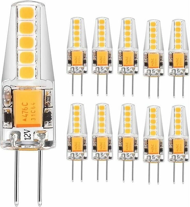 Tigrezy - G4 LED-Glühbirne, 3 w, ac/dc, 12 v, entspricht 30 w Halogenlampe, warmweiß 3000 k, 2835 smd, 300 lm, nicht dim...