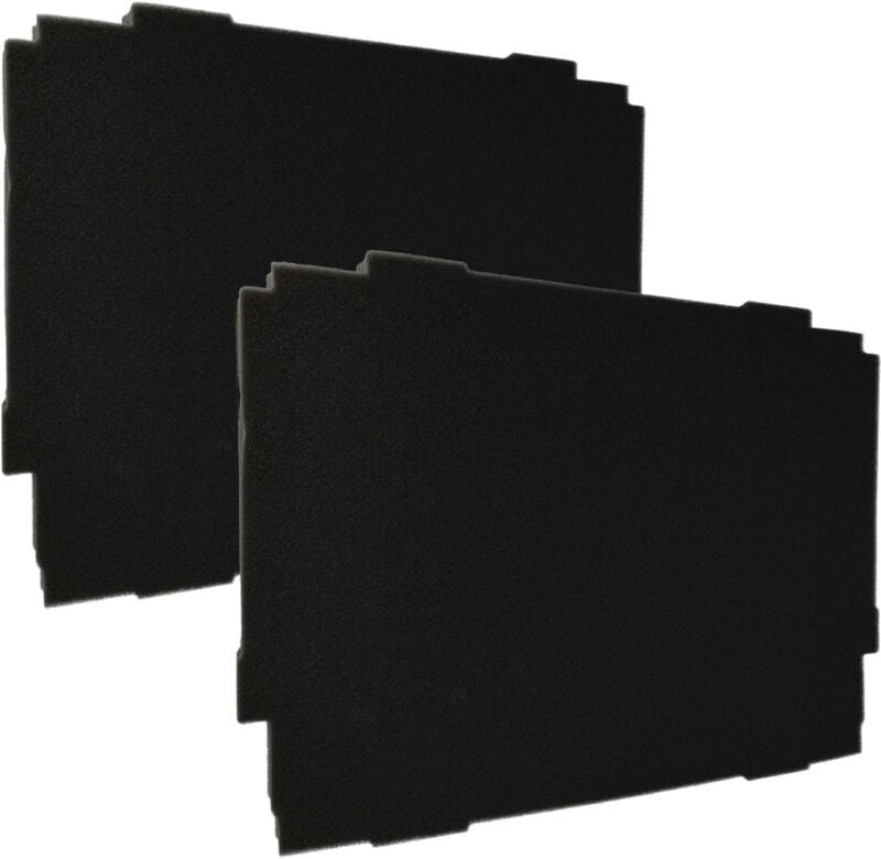 2x Schaumstoffeinlage Ersatz für Hikoki 40025021 für Werkzeugkoffer - Individuell Anpassbar, Schaumstoff Schwarz - Vhbw