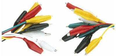 Satz mit 20 roten und schwarzen Krokodilklemmen 300 mm Electro Dh 38.016/NR 8430552100248