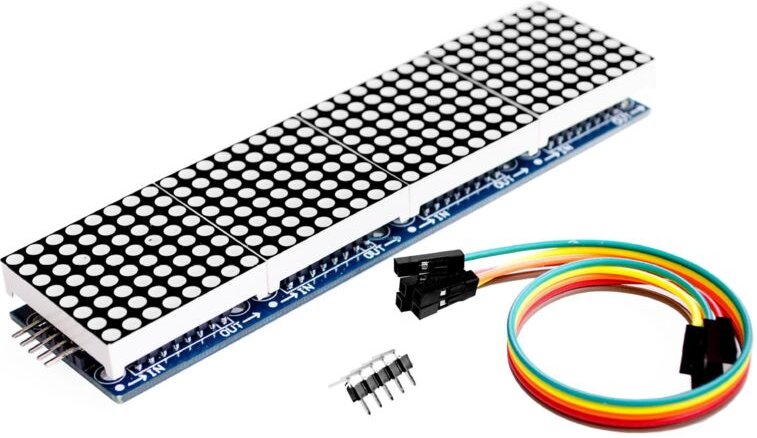 Aougo - MAX7219 Dot Matrix mcu led 4 in 1 4 x 64 Anzeigemodul kompatibel mit Arduino und Raspberry Pi MAX7219 Dot Matrix...