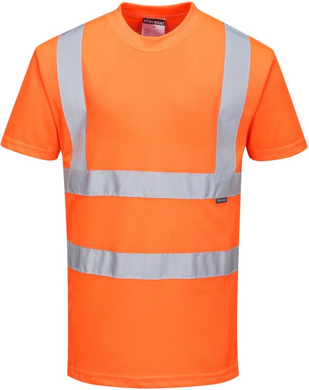 Portwest Herren Warnschutz T-Shirt Atmungsaktiv, Klasse 2 Gr. M