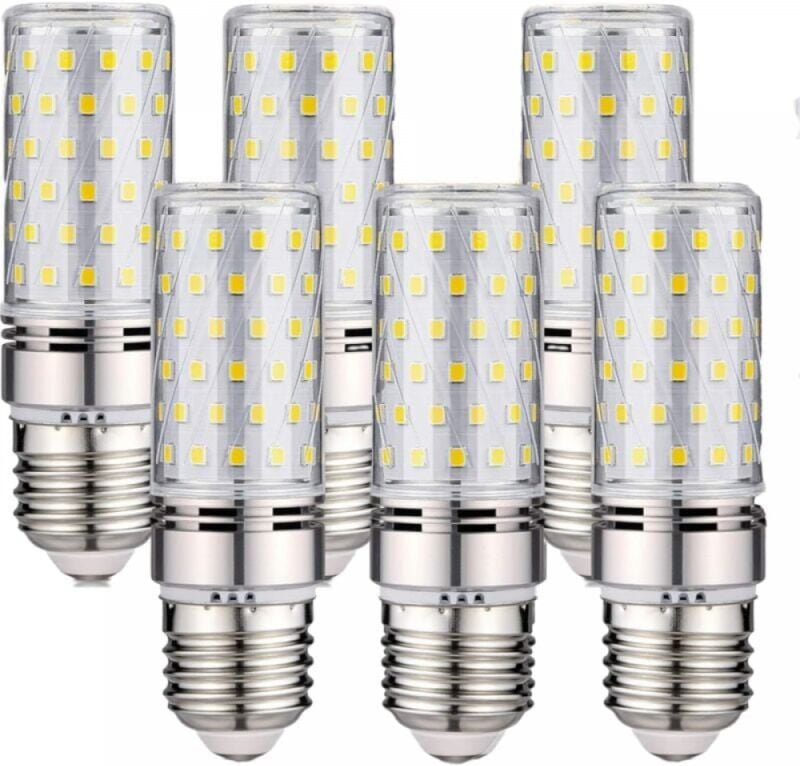 6er-Pack E27-LED-Glühbirne – 16 W, Kaltweiß, 6000 K, 1600 lm (entspricht einer 150-W-Halogenlampe), AC 200–240 V, nicht ...