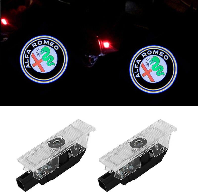 Auto Türschild Licht für Alfa Romeo Stelvio, Giulia '17. Projektion Licht führte willkommen Licht,2 stück