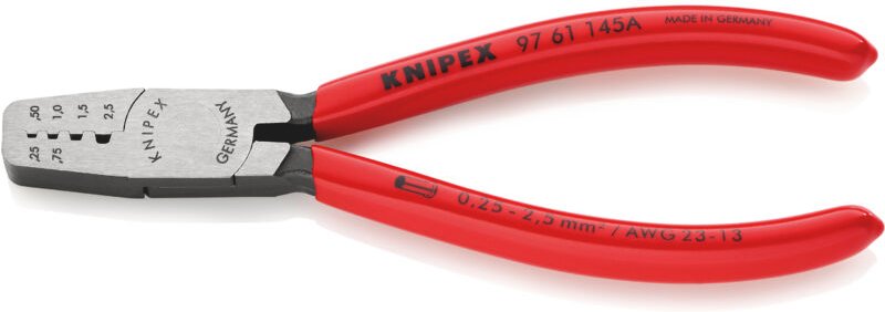 97 61 145 a Crimpzange Aderendhülsen 0.25 bis 2.5 mm² - Knipex