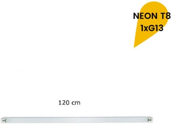 Trade Shop Traesio - Trade Shop - reglette led neon deckenleuchte T8 innenrohr G13 120 cm wand decke T8-120A -