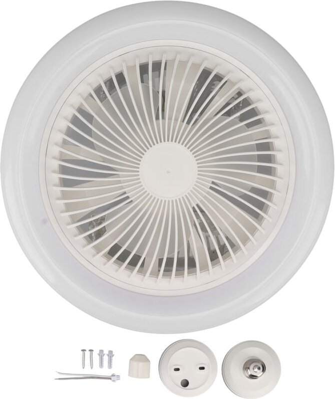 Ej.life - 30W Deckenventilator mit Licht, Deckenventilator, leiser Deckenventilator, E27 dimmbare LED-Deckenleuchte, 3 G...