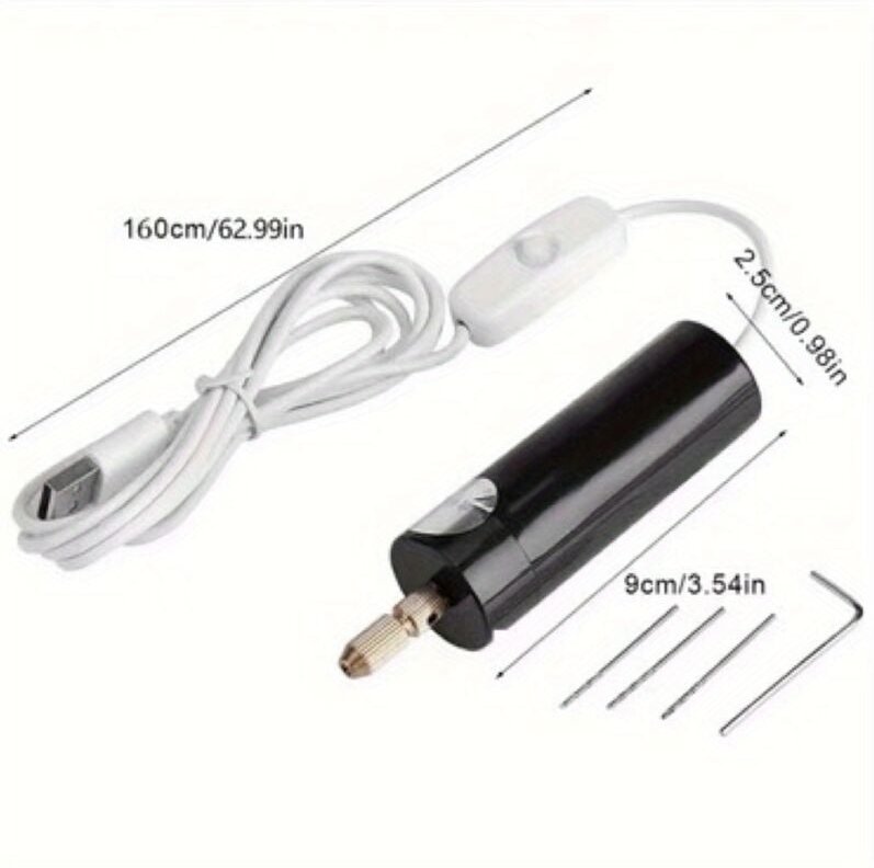 Mini-Elektrobohrer, tragbarer Hand-Micro-USB-Bohrer 5 v für die Schmuckherstellung, DIY-Holzhandwerk
