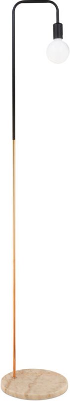 Stehlampe mit Marmorsockel - Wohnzimmerlampe - Carlo Chrom Roségold