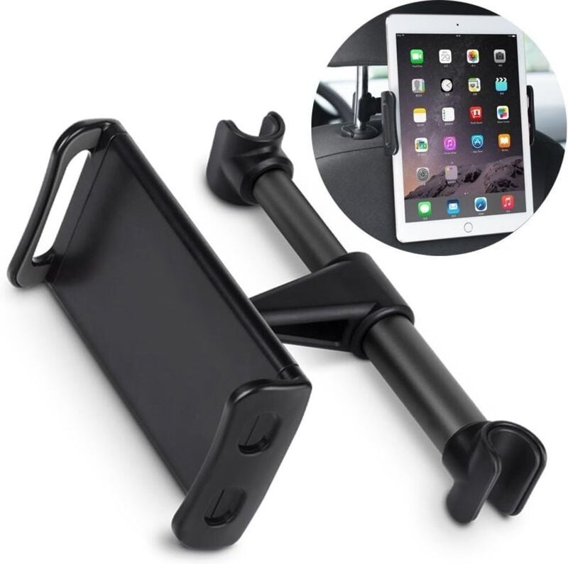 Auto-Tablet – universelle Auto-Kopfstützenhalterung für 4 bis 11 Tablets mit 360-Grad-Drehung, Schwarz