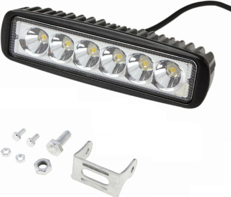 Lntyq - Stück LED-Scheinwerfer, 6 Zoll 18W Scheinwerfer LED-Leiste 12V für Motorrad Auto lkw suv Boot 4x4
