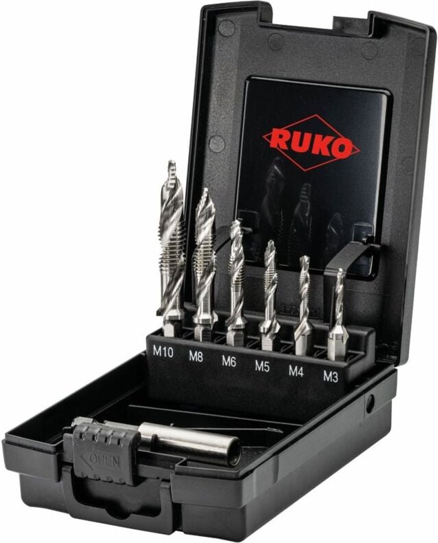 Ruko - ultimatecut Kombi-Maschinengewindebohrer-Bit Satz hss - 7 tlg. - 270620RO