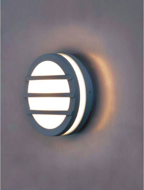 Wandleuchte Außenlampe LED Wandlampe Gartenleuchte Alu Graphit IP54 D 14 cm