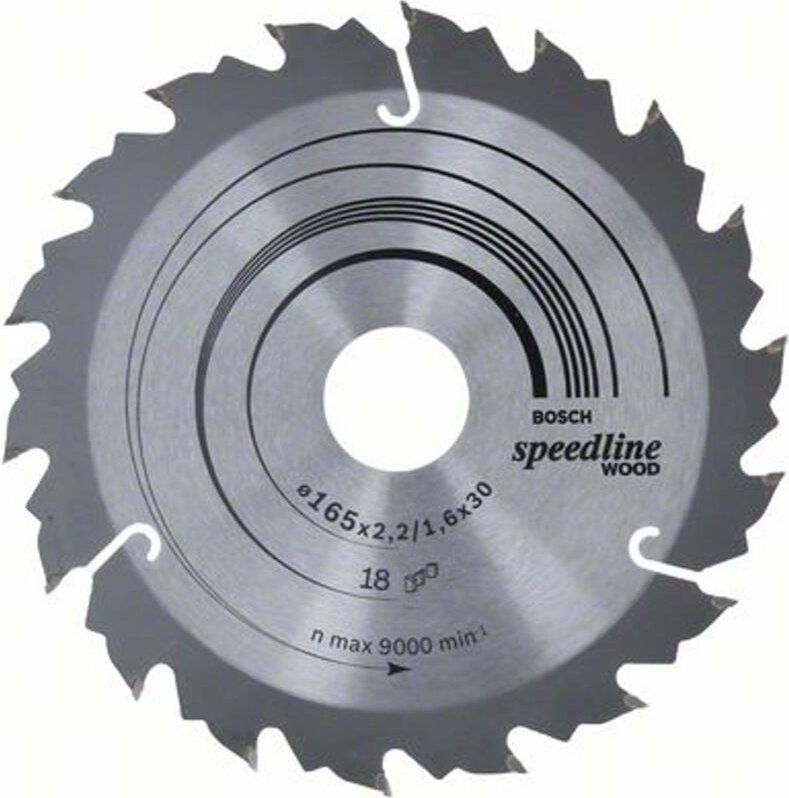 Kreissägeblatt Speedline Wood, 165 x 30 x 2,2 mm, 18 - Bosch