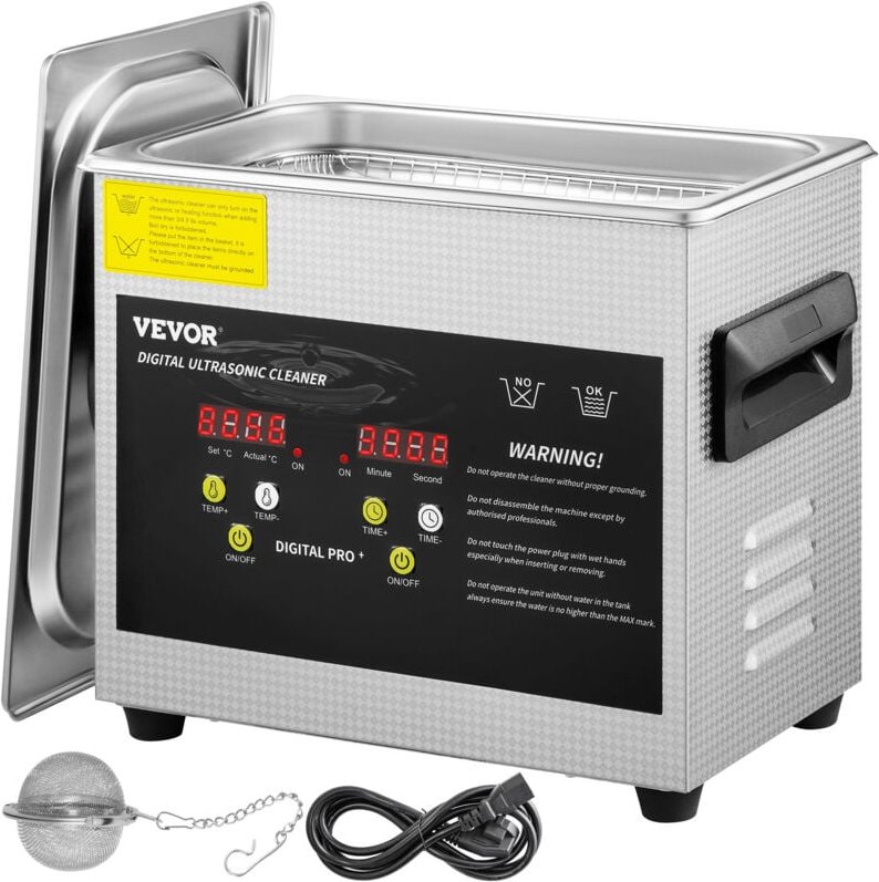 3 l Verbesserter Ultraschallreiniger (200 w Heizung, 120 w Ultraschall) Professioneller digitaler Labor-Ultraschall-Teil...