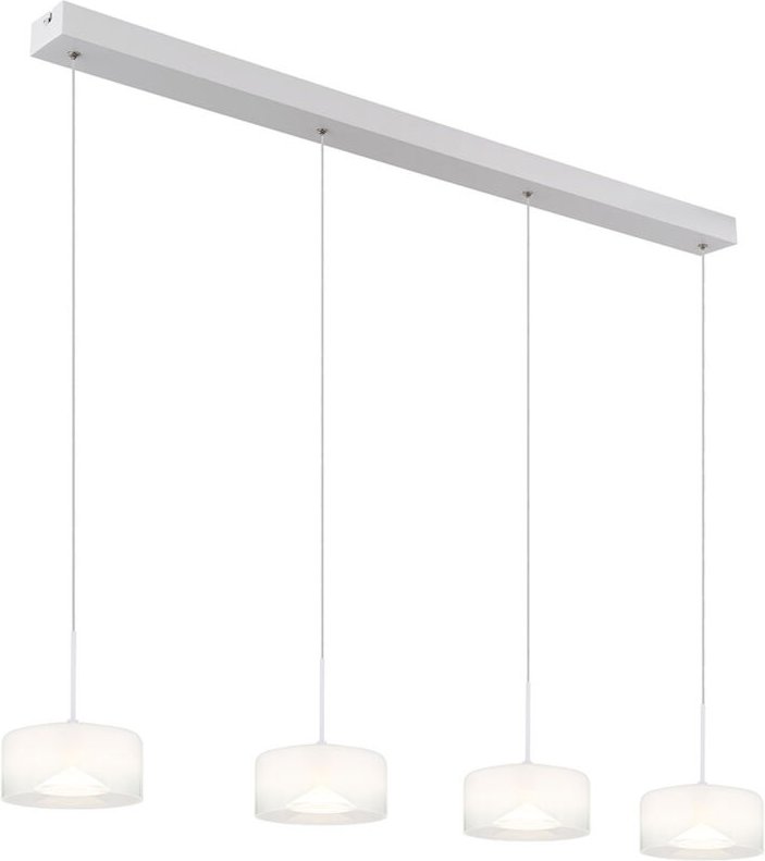 Hängelampe Pendelleuchte Esstischlampe weiß Glas Wohnzimmerlampe led h 150 cm