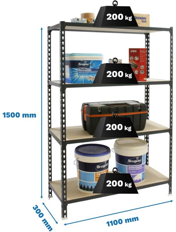 Simonrack Außenregal Anthrazit 4 Metallregale