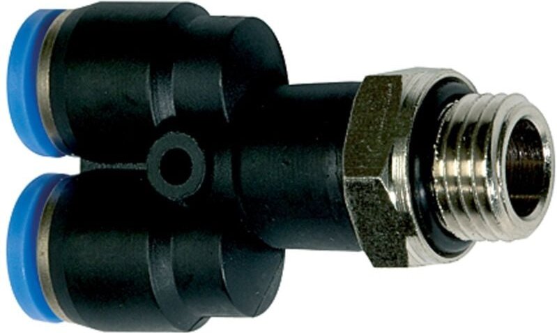 Riegler - Y-Steckverschraubung »Blaue Serie«, drehbar, g 1/4 außen, ø 10 mm