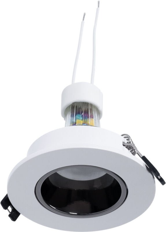 Einbaustrahler Set Ø90mm (weiß/grau) + GU10 5,4W + Fassung