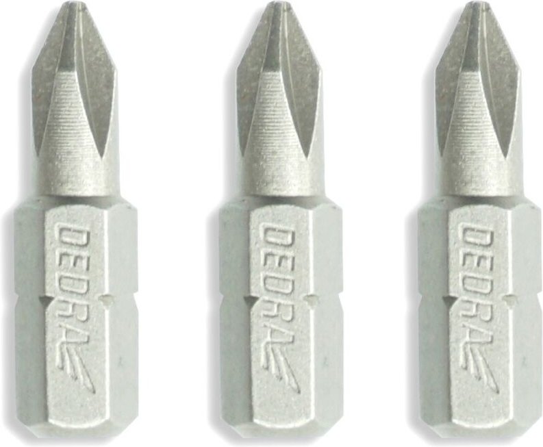 DEDRA - Phillips PH1/2/3 Schraubendreherbits - 3er-Set