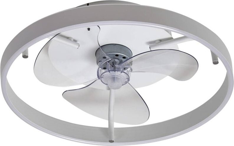 Deckenventilator mit Lampe 'Momitu' aus Aluminium dimmbar mit Fernbedienung für Wohnzimmer & Esszimmer von Lindby